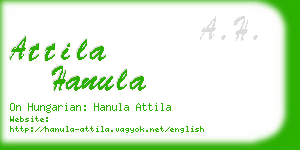 attila hanula business card